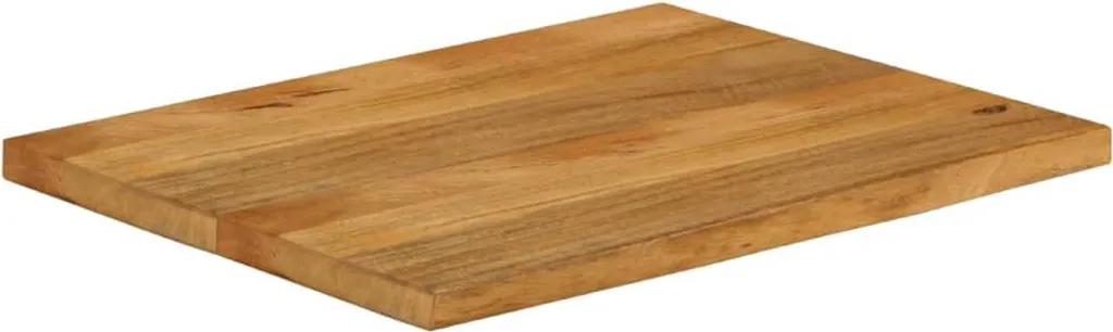 Piano Tavolo Mango Massiccio 90x60x3,8 cm vidaXL Bordo ad Albero - 1