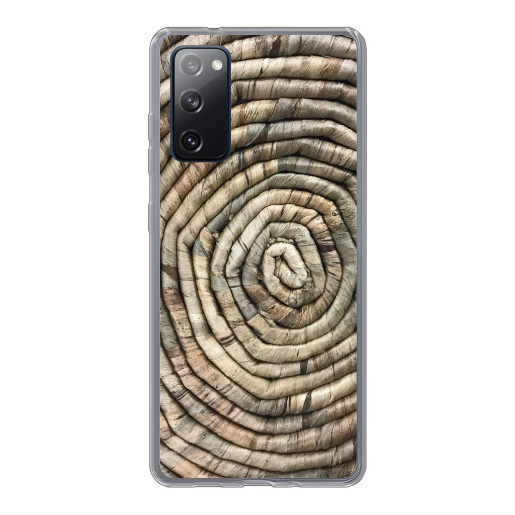MuchoWow Handyhülle Schutzhülle Hülle für Samsung Galaxy S20 FE Kreis - Schilf - Korb Silikon Softcase Handy Hülle - Abdeckung
