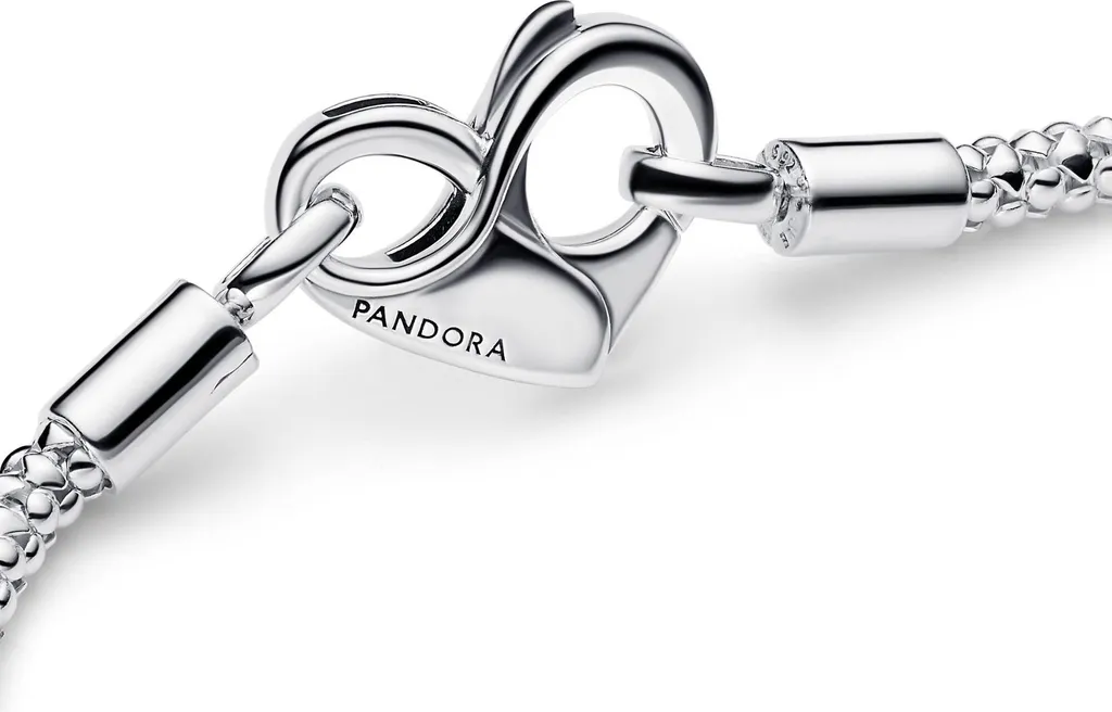 Bracelet cœur Infinity argent 925 taille 17 cm fermoir sécurisé - 3