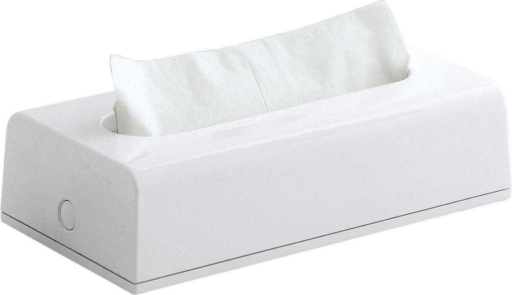 Rechteckige weiße Taschentuchbox