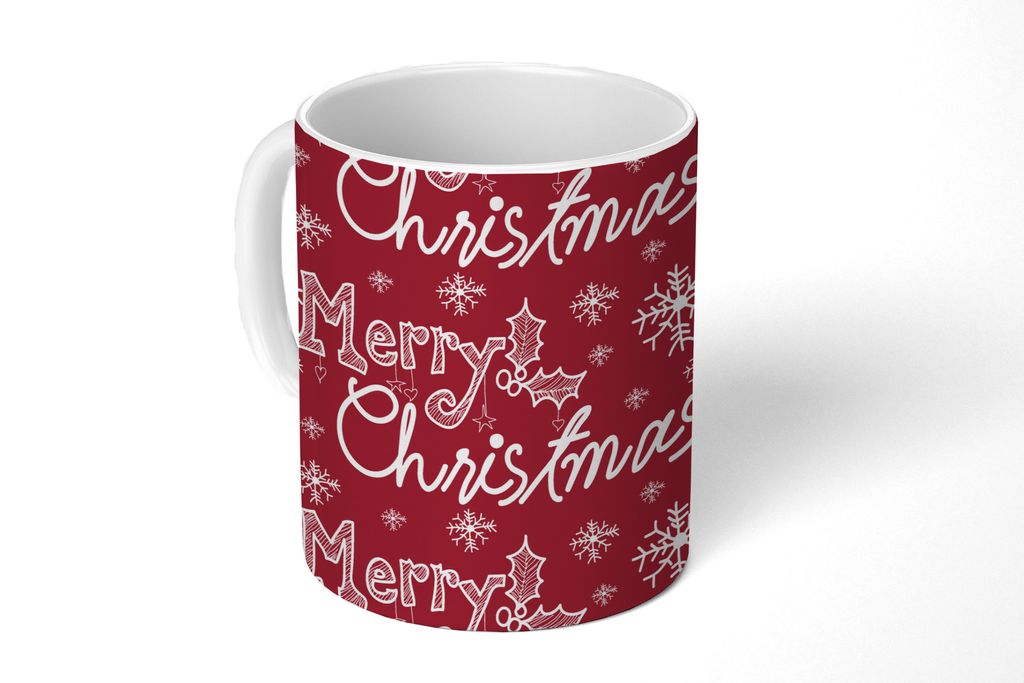 KitchenYeah Tasse Kaffeetasse Kaffeebecher 350 ml Muster - Schnee - Weihnachten - Zitate Teetasse - Fototasse - Becher - Keramikbecher - Teebeche...