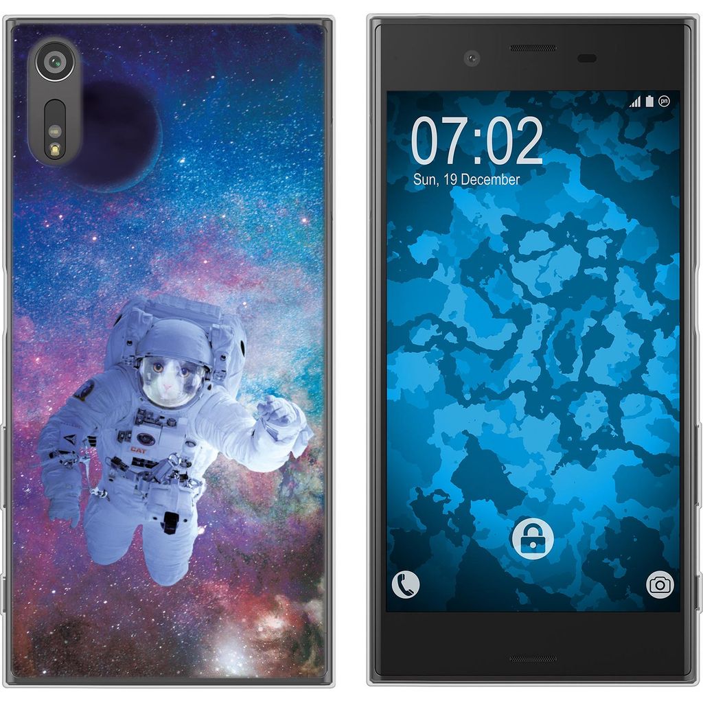 PhoneNatic Case kompatibel mit Sony Xperia XZs Silikon-Hülle Space Catronaut M5