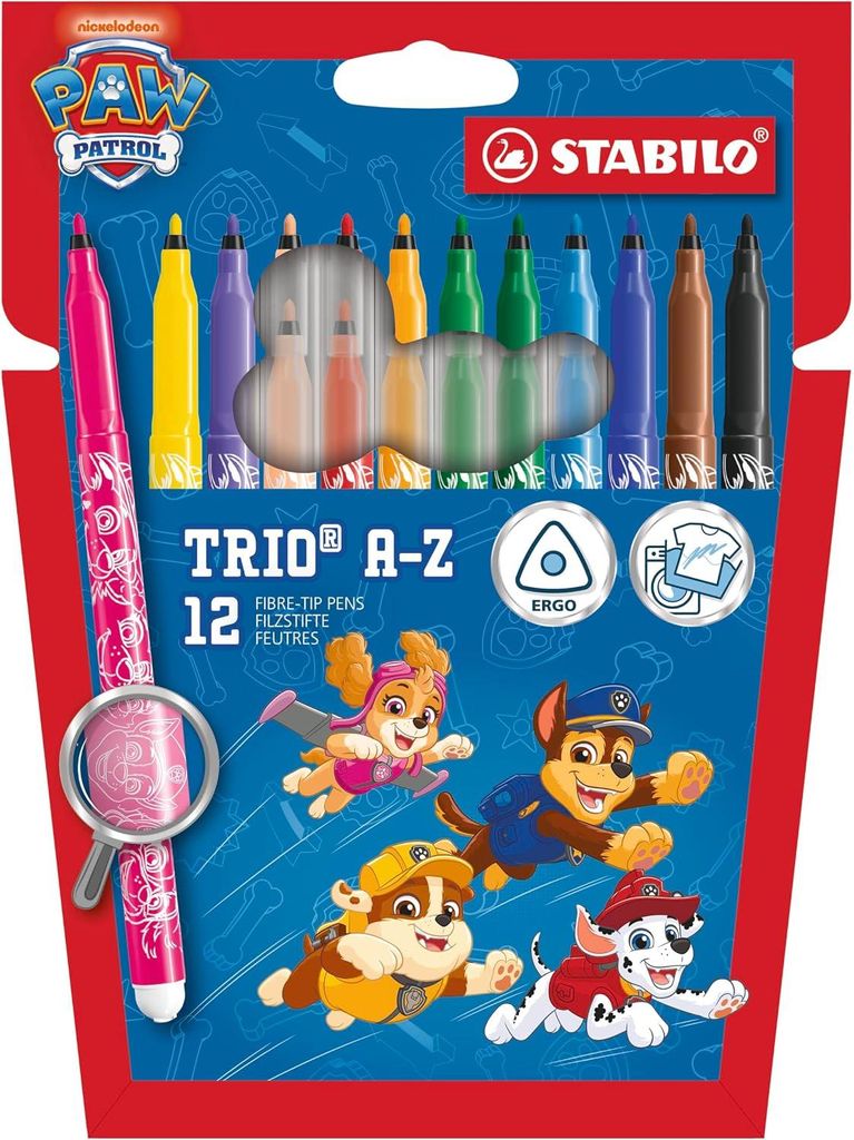 STABILO - Trio A-Z - PAW Patrol viltstiften 378/1-12-05, Productafbeelding 
