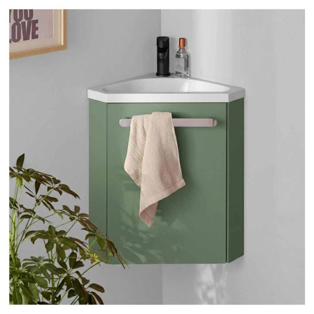 Meuble lave-mains d'angle suspendu SKINO Image du produit 