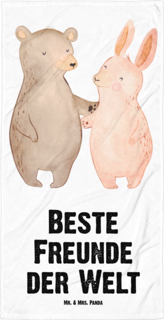 Mr. & Mrs. Panda Handtuch Hase Beste Freunde der Welt - Produktbild 