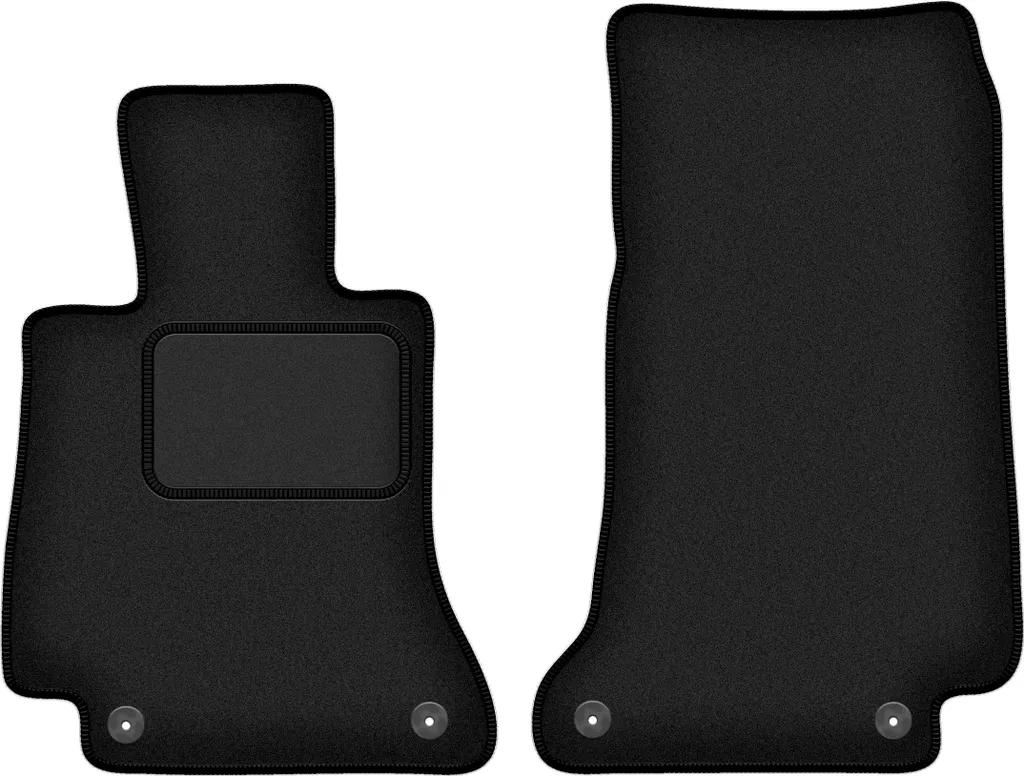 Wielganizator tappetini auto velours anteriori adatto per Mercedes E W213 (2015-, berlina, station wagon, liftback, coupé) neri, set 2 pz, con fissaggi