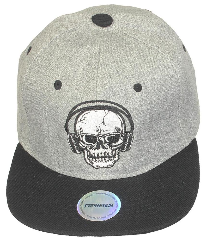 Totenkopf mit Kopfhörer Snapback Cap