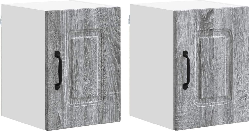 Küchenschrank Kalmar 2 pcs Graues Sonoma 30 x 31 x 40 cm