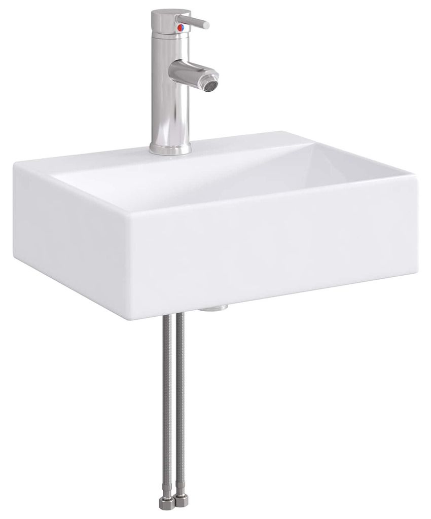 Waschbecken fürs Badezimmer Chrom 39 x 30,5 x 12,5 cm Metall