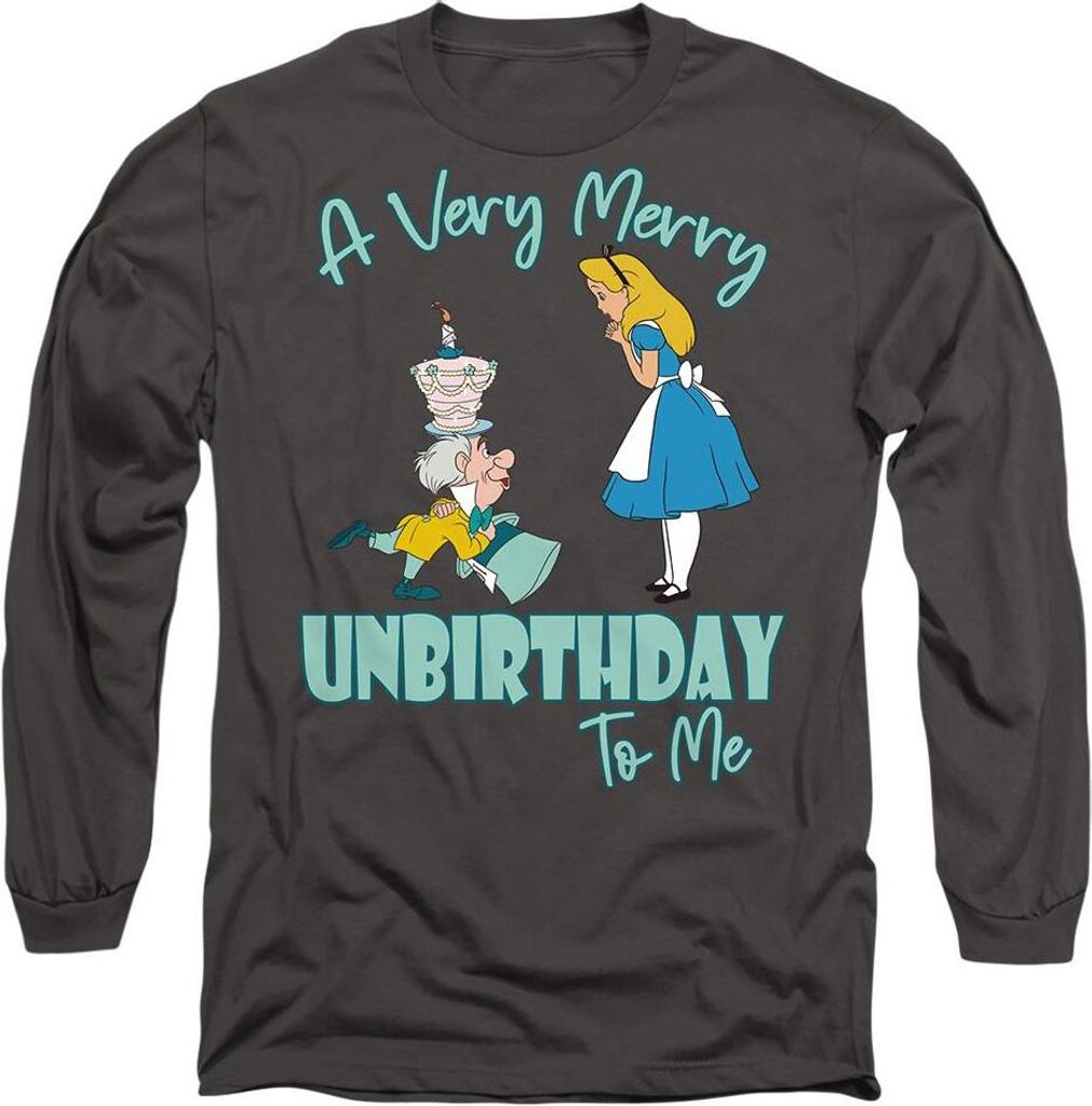 Alice In Wonderland - "Very Merry Unbirthday To Me" T-Shirt für Herren/Damen Uni TV14528 (S) (Holzkohle)