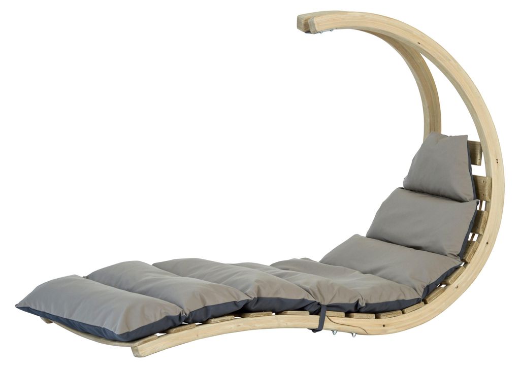 Amazonas Swing Lounger anthracite-Gartenliege aus Holz mit Produktbild 