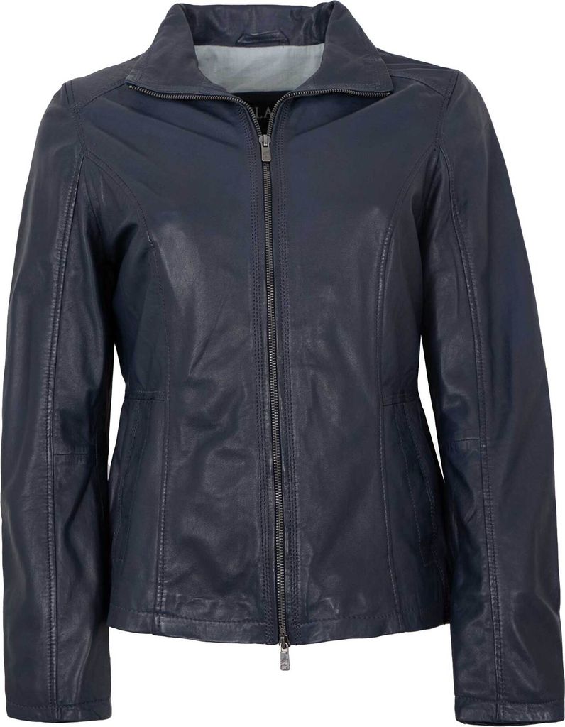 Jilani - Damen Lederjacke Lammnappa navy : 46