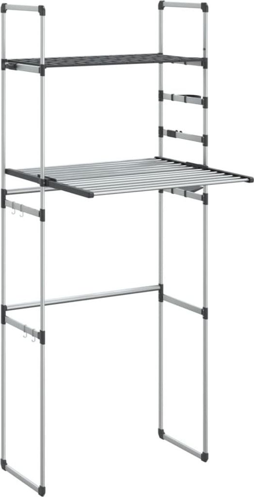 vidaXL Étagère pour machine à laver 77x52x192 cm Aluminium Image du produit 