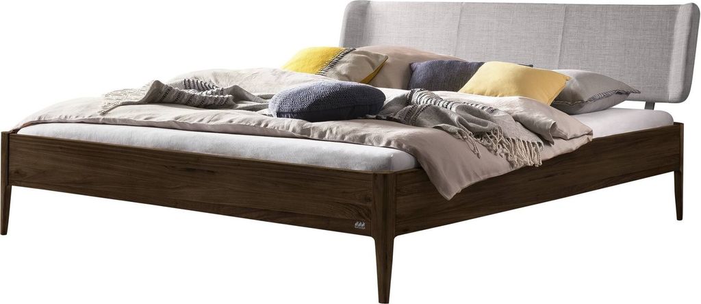 Hasena Lounge Pienza Bettgestell Massivholz Kopfteil gepolstert