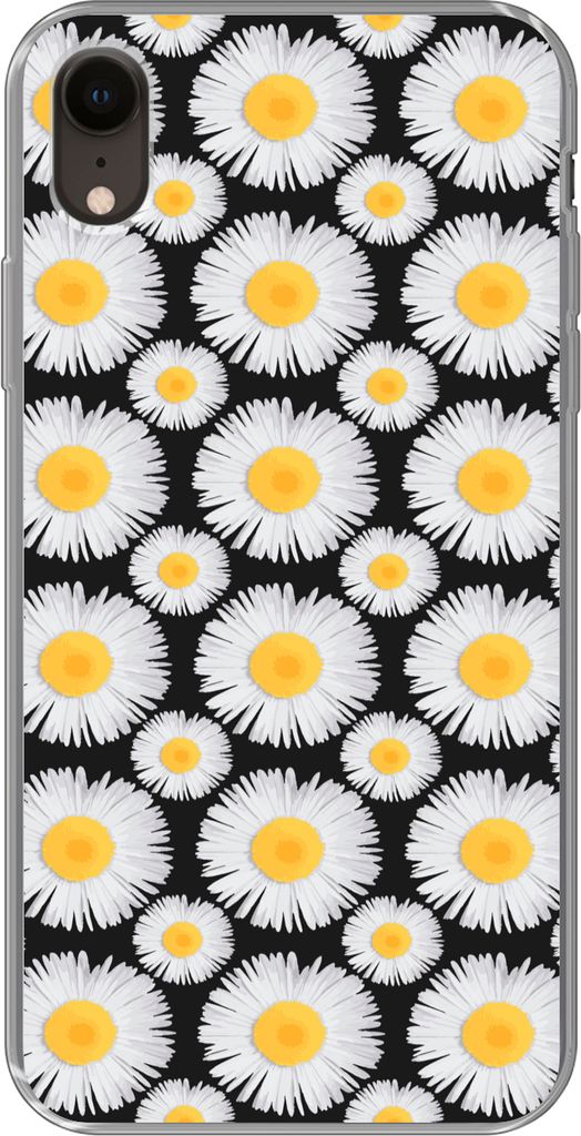 MuchoWow Handyhülle Schutzhülle Hülle für Telefoonhoesje iPhone XR Muster - Gänseblümchen - Blumen - Mädchen - Kinder - Kinder Silikon Sof...