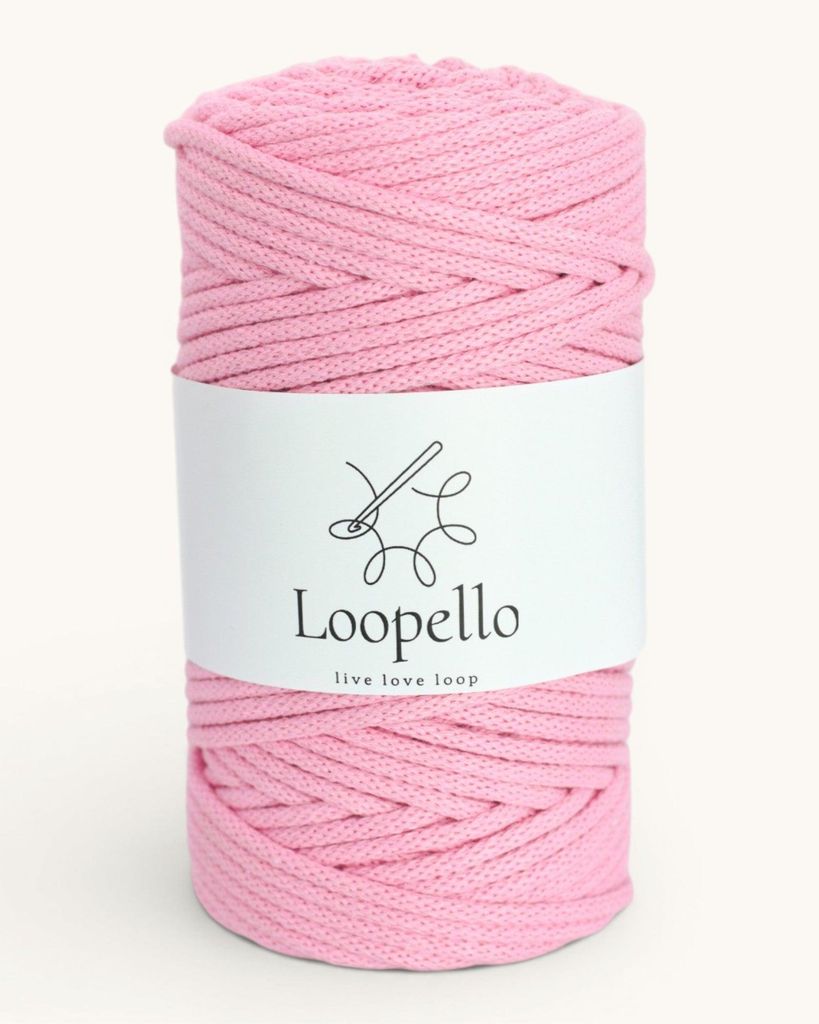 Spago di cotone Loopello, diametro 5 mm, 100 metri – Rosa Immagine del prodotto 