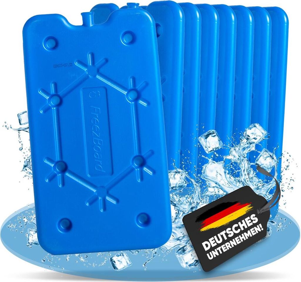 NEMT 8x flacher Kühlakku 400 ml Kühlakkus 25x14x1,4cm Kühlelemente Kühltasche Kü
