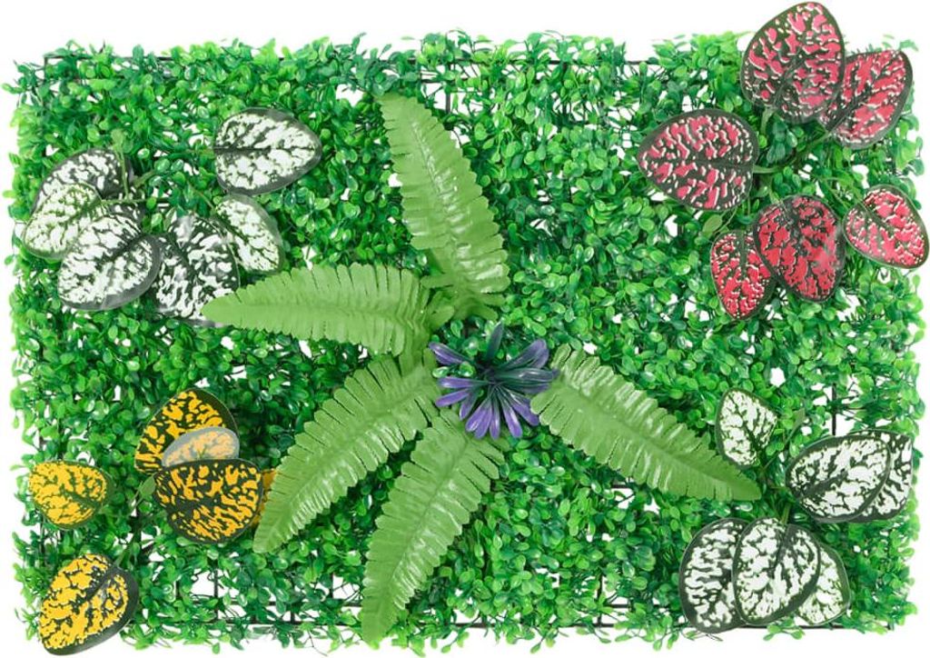 vidaXL Sichtschutz aus Kunstpflanzen 24 Stk. Grün 40x60 cm
