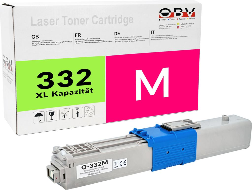 Kompatibler Toner für OKI C332dn MC363dn ersetzt 46508710 Magenta - ca. 3.000 Seiten