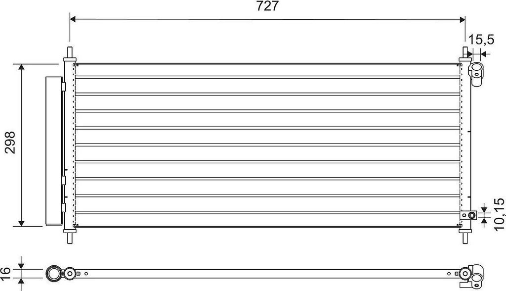 VALEO 812718 Kondensator Klimaanlage Klimakondensator für HONDA Jazz II Schrägheck (GD, GE3, GE2) +Trockner
