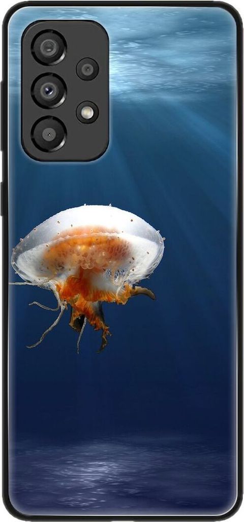 König Design Hülle kompatibel mit Samsung Galaxy A33 5G Kunststoff Soft Handyhülle - Handy Case Qualle