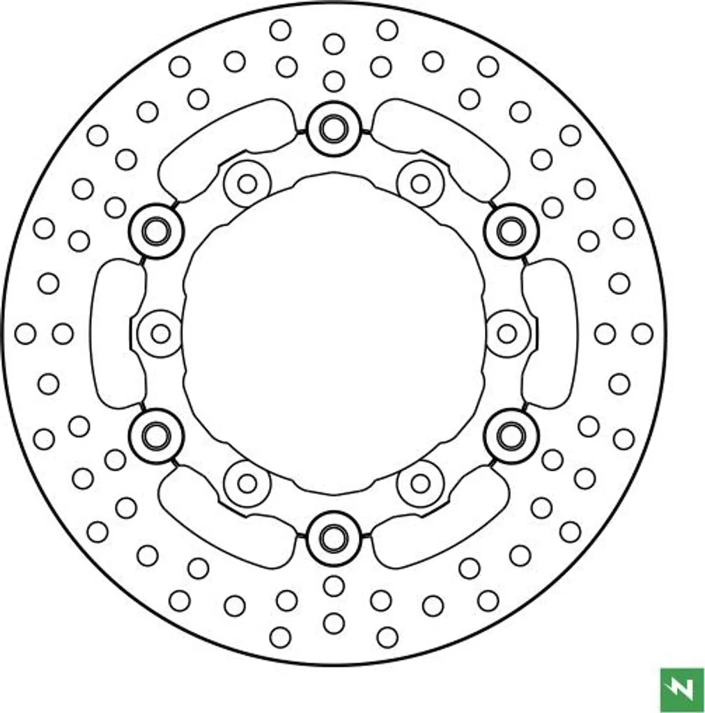 Disque de frein flottant DF5391AFC 240mm pour moto de performance
