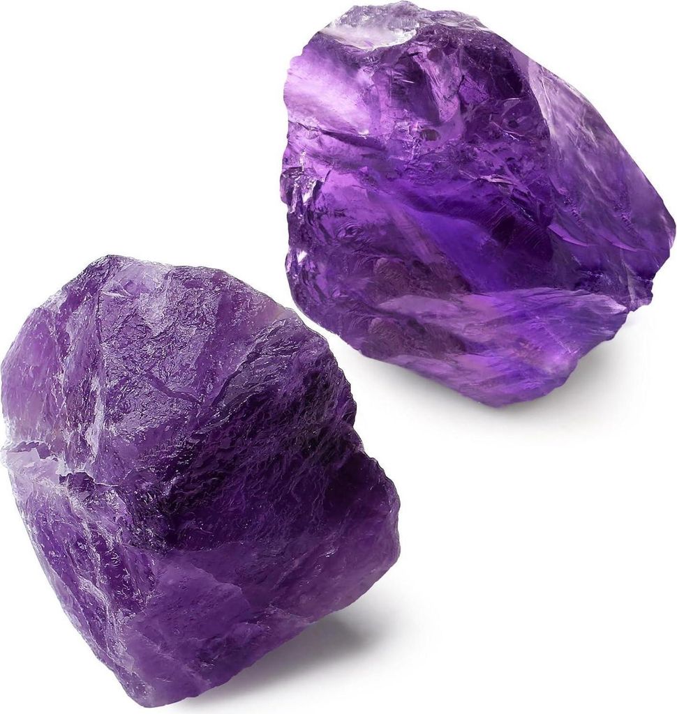 Amethyst Kristall Rohstein 2 Stück 100% Natursteine für Produktbild 