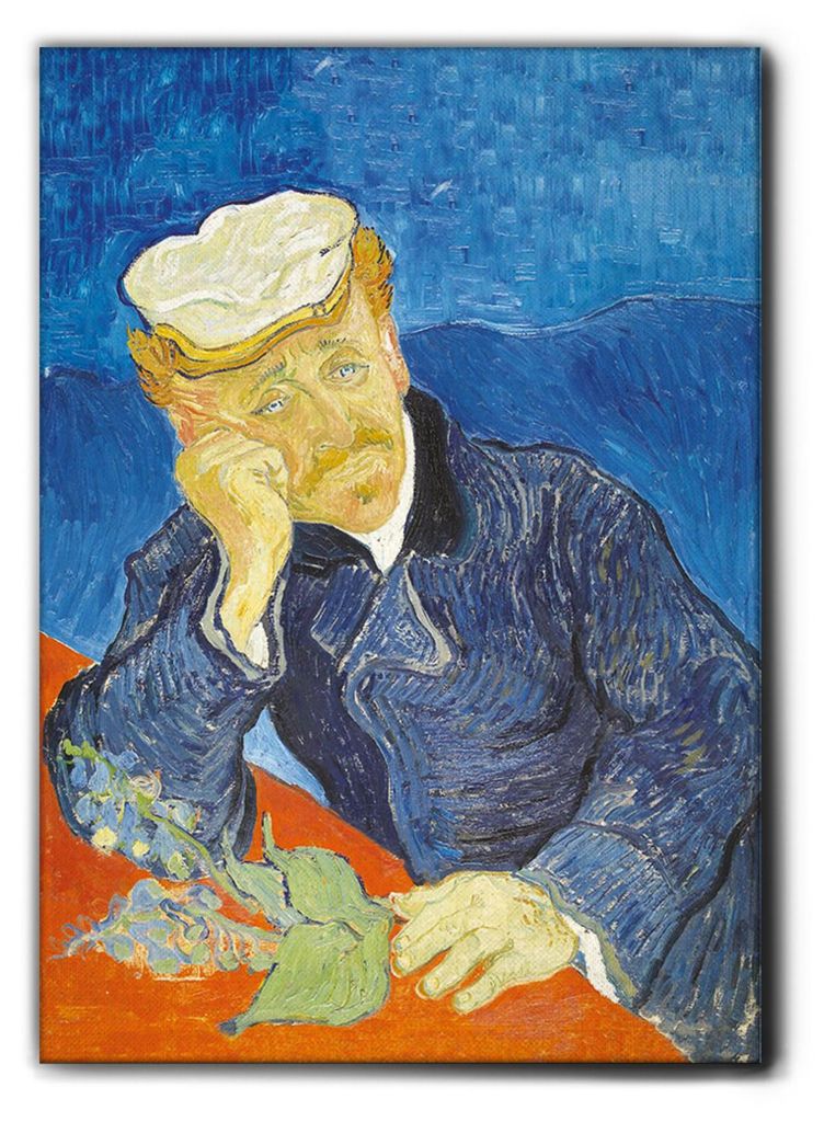 Giallobus - Dr. Paul Gachet - Vincent Van Gogh - 35L x 50W cm - Bild - Premium Loom Canvas mit hoher Dicke