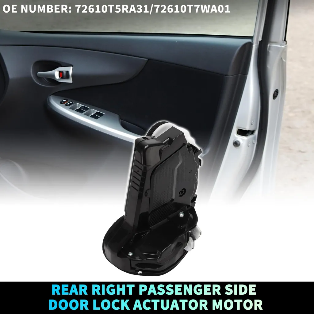 Actionneur de Porte Arrière Robuste 72610T5RA31 pour Honda HR-V Noir