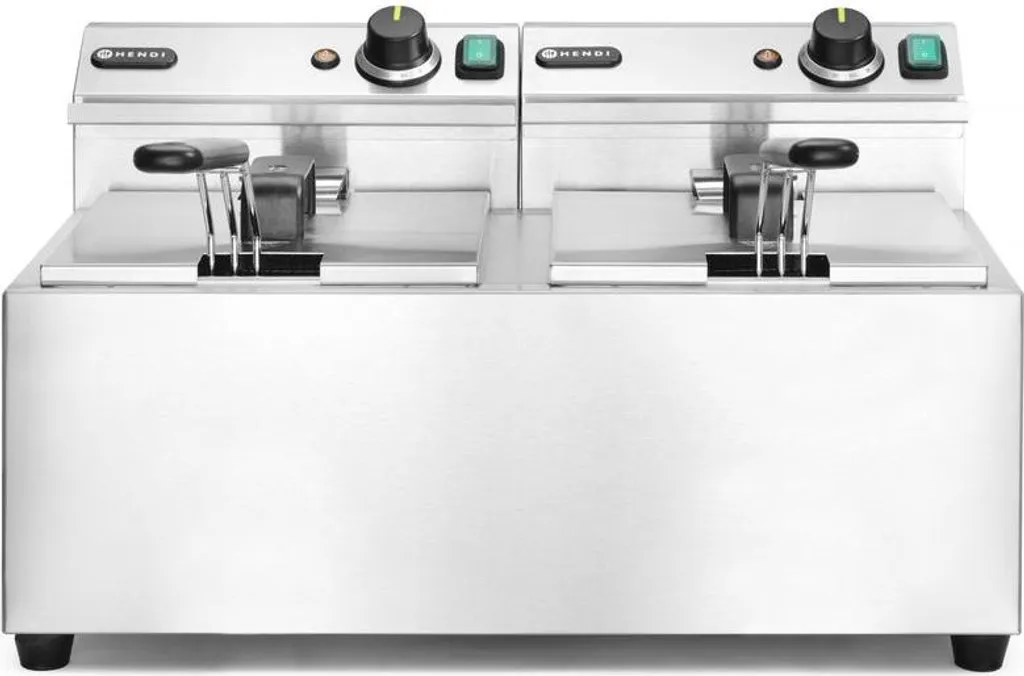 Friteuse 16 Litres HENDI Profi Line 7000W avec Zone Froide et Inox