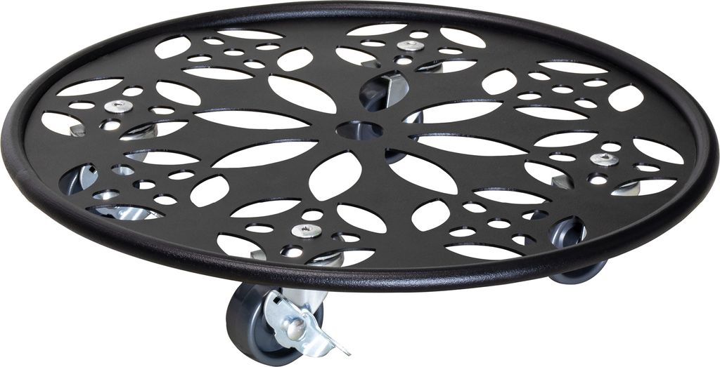 WAGNER Pflanzenroller BLACK EDITION Ø 30 x 5,5 cm, innen & Produktbild 