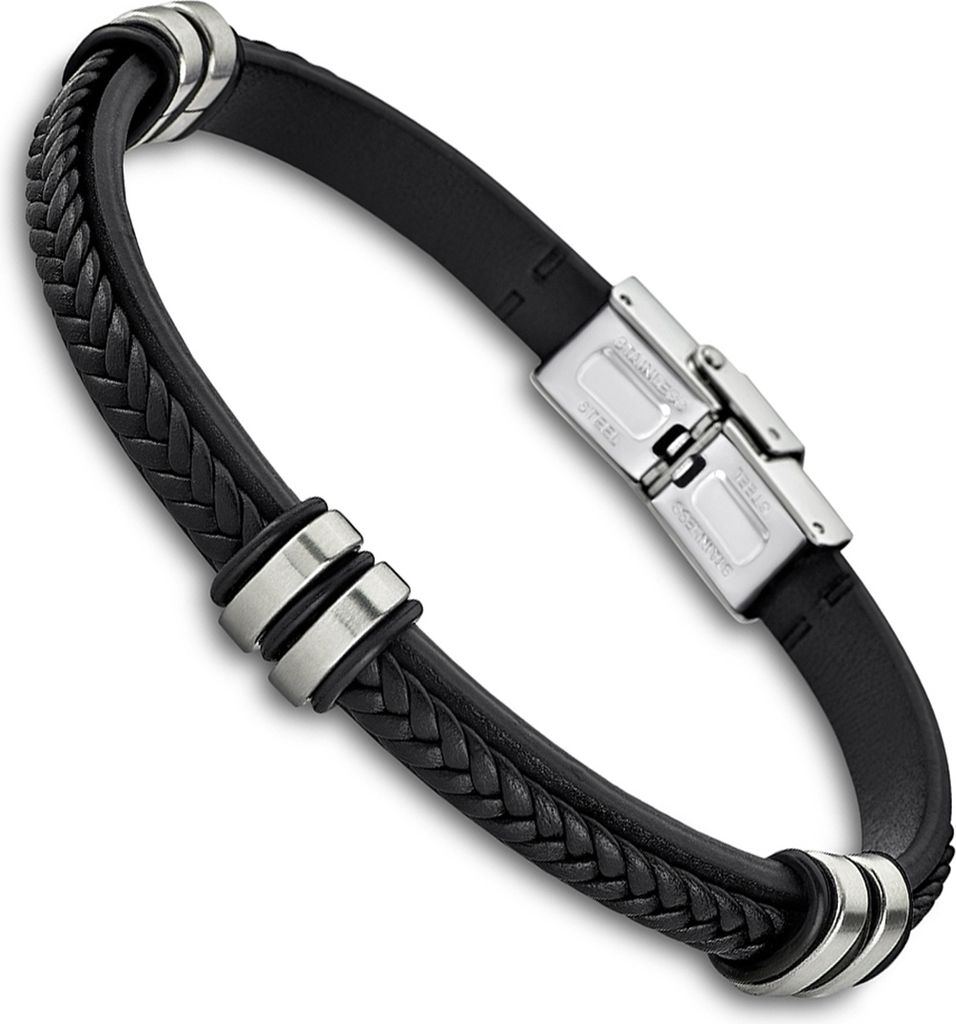 Lotus LS1829/2/1 Herren Armband Edelstahl Silber schwarz Produktbild 
