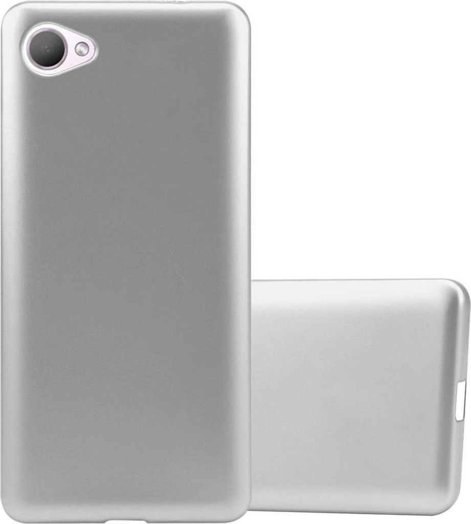 Cadorabo Schutzhülle für HTC Desire 12 Hülle in Silber Handyhülle TPU Silikon Etui Cover Case