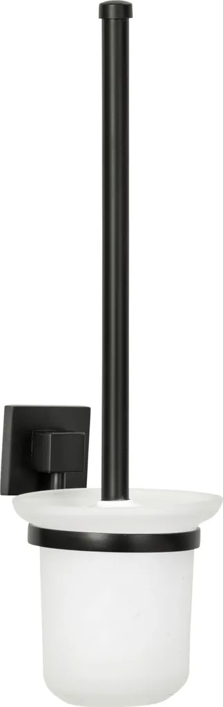 Ensemble Brosse WC & Support Noir FACKELMANN New York Salle de Bain 38cm