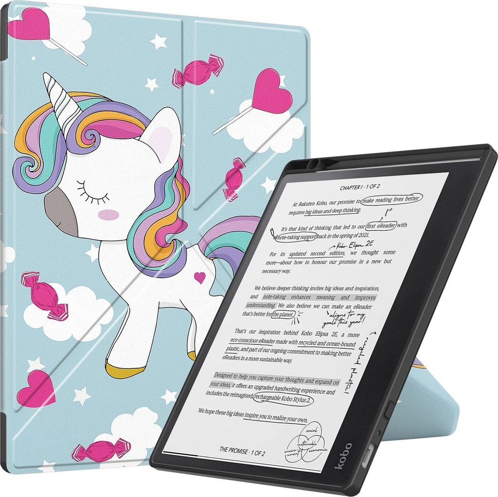 Schutzhülle für Kobo Elipsa 2E eReader 2023 Slim Case Etui mit Standfunktion und Auto Sleep/Wake Funktion