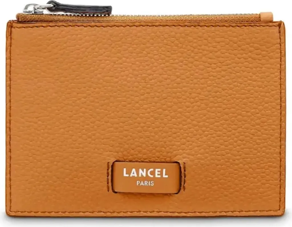 Lancel Porte-Cartes L Ninon Marron en Cuir de Vachette Grainé Chic