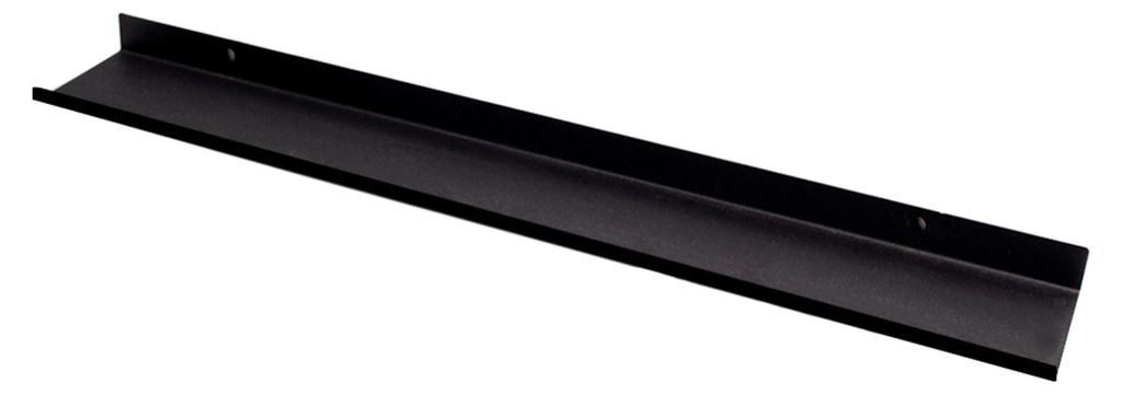 Schwarzes Metall-Wandregal, 70 cm – Schmale Wandablage, 70 x 10 cm – Bilderregal und schwebendes Regal für Gemälde, Fotos und moderne Wanddek...