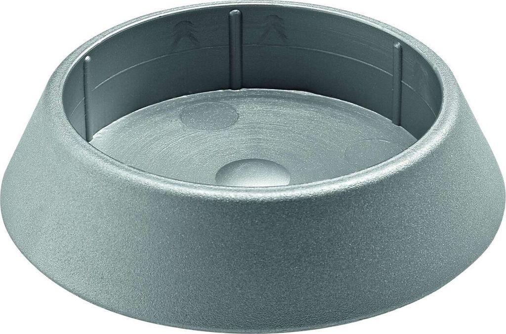 Hettich Fußkappe Ø60 mm silber Kunststoff, 1 Stück