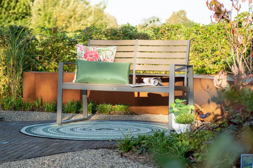 Garden Impressions Detroit Alu Parkbank Gartenbank 2-Sitzer Produktbild 3