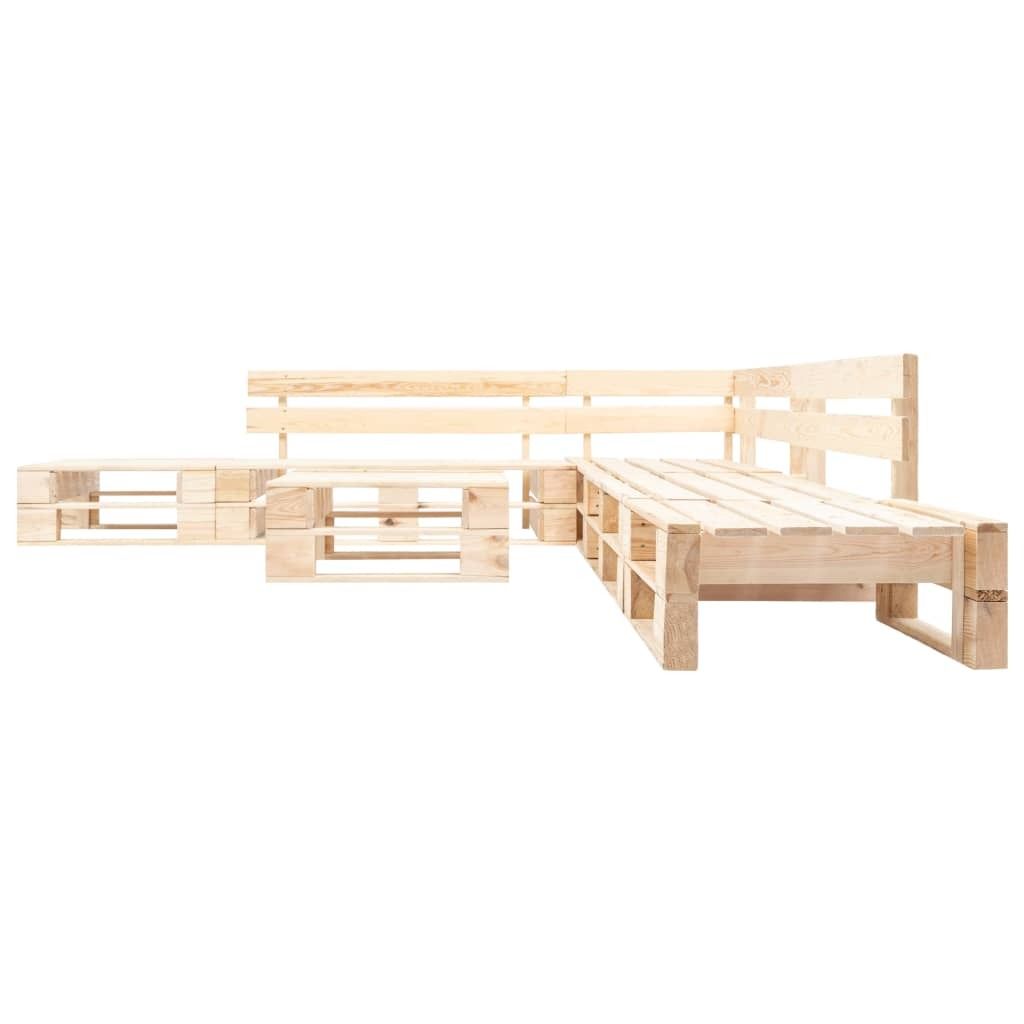 vidaXL Ensemble de salon en palette 6 pièces bois naturel Image du produit 