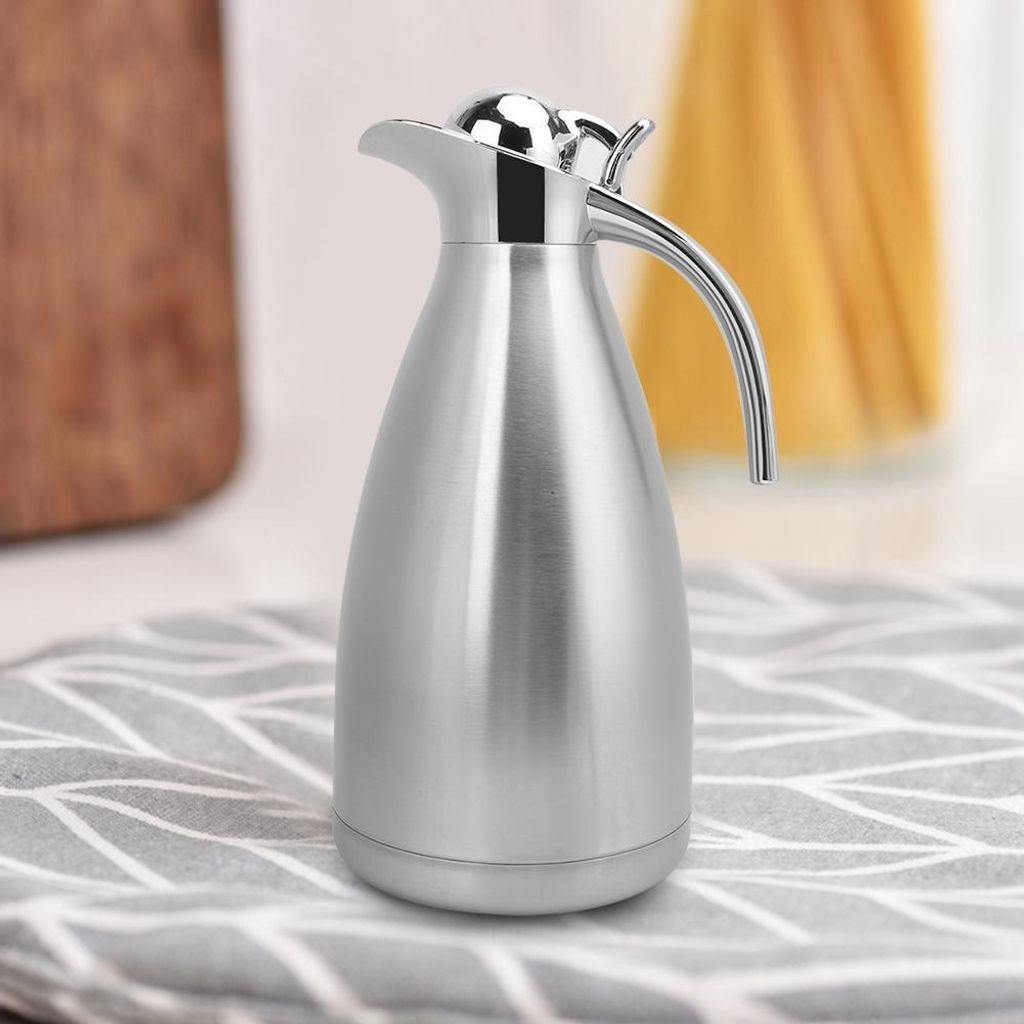 2L Edelstahl Haushalt Wasser Kaffeeflasche Vakuum isoliert Thermoskanne Topf