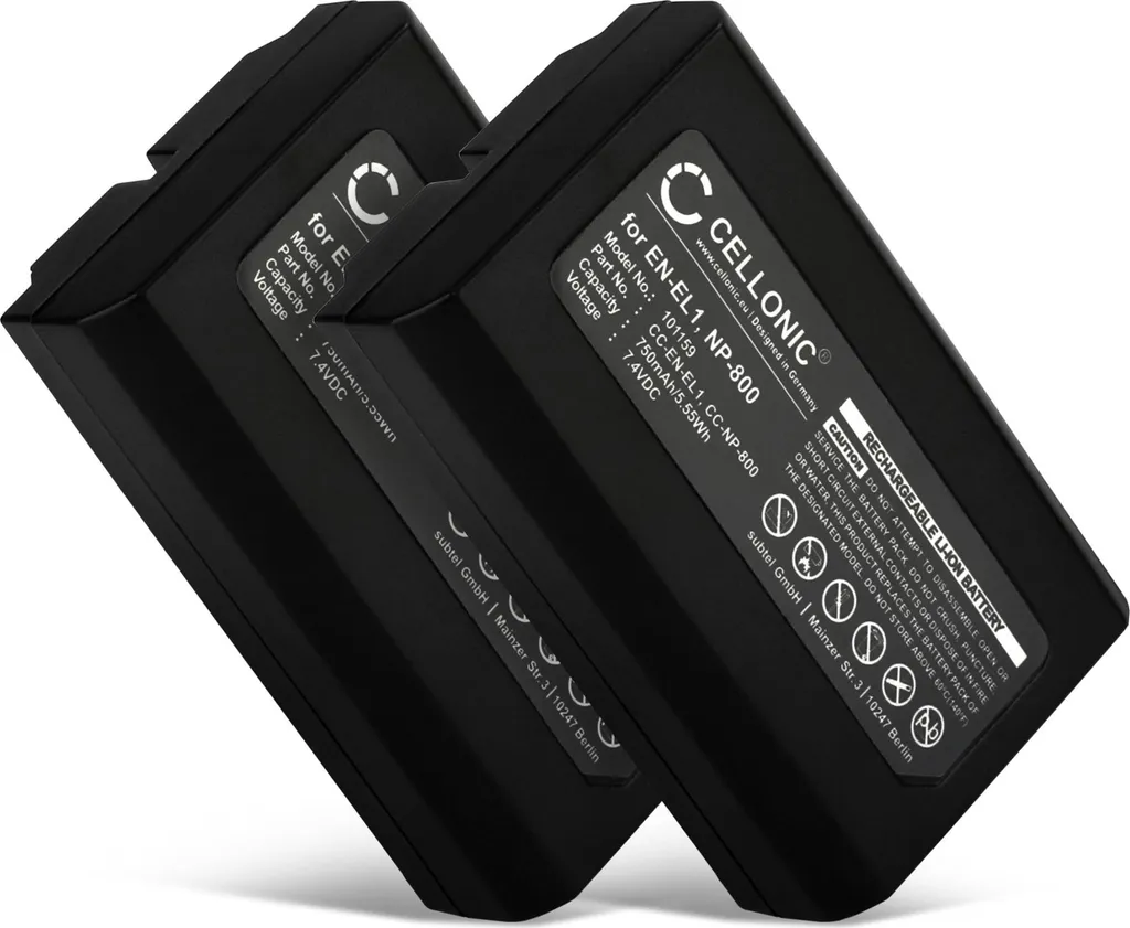 Offerta Kit 2 Batterie CELLONIC NP-800 EN-EL1 Nikon Minolta 750mAh