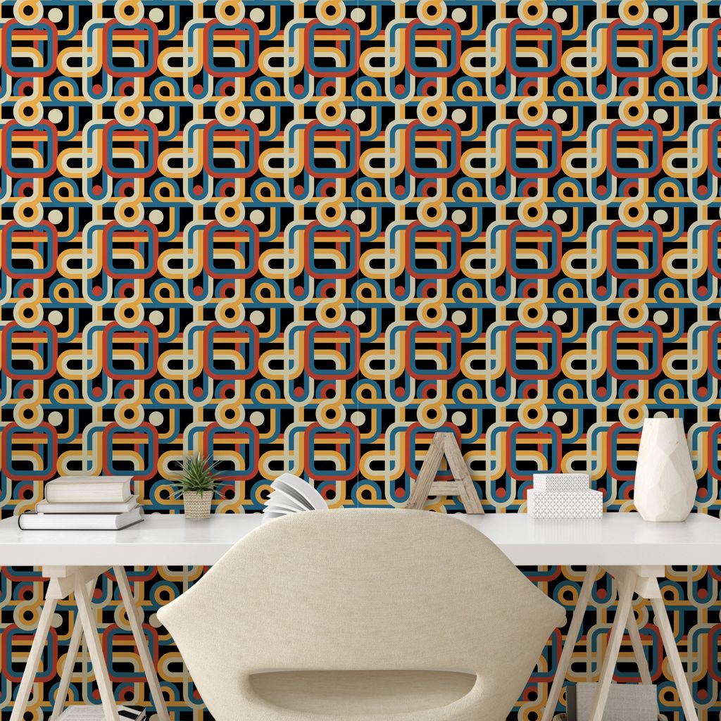 ABAKUHAUS Tovaglia Vintage Arcobaleno A Quadri Retro - Rettangolare 140x170 Cm - Verde E Blu - Per Sala Da Pranzo E Cucina - 2