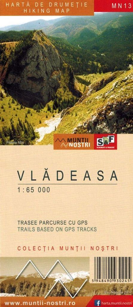 Vladeasa-Gebirge 1:65.000. Touristenkarte MN13. Schubert & Franzke