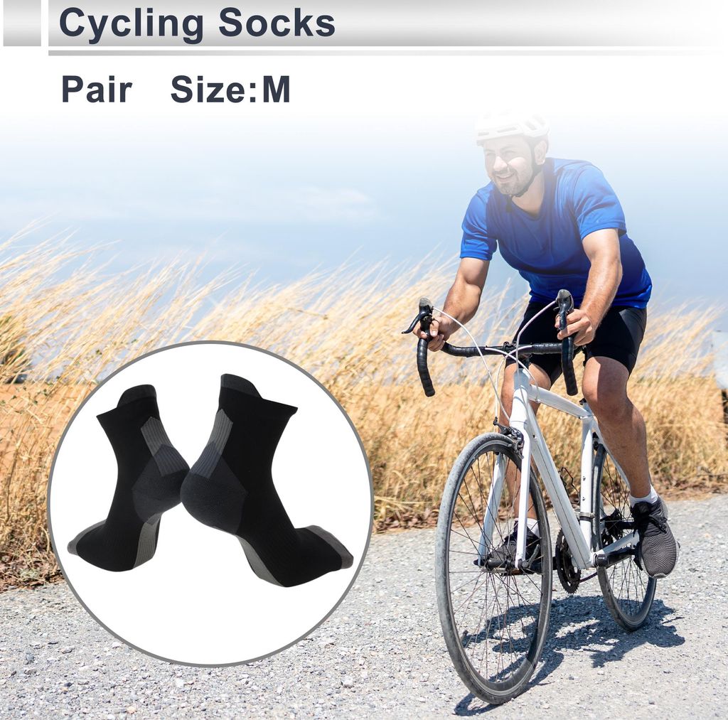 Radfahr Socken Schwei?absorbierend Outdoor Fahrrad Socken Grau Gr??e M Neutral Und Universelle Farbkombination