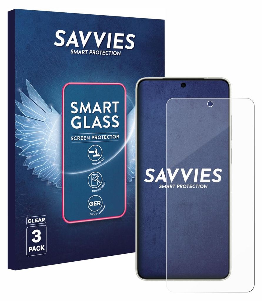 3x Savvies Schutzglas Folie für Vivo X300 Ultra 9H Panzer Schutzfolie Glas Displayschutz klar transparent