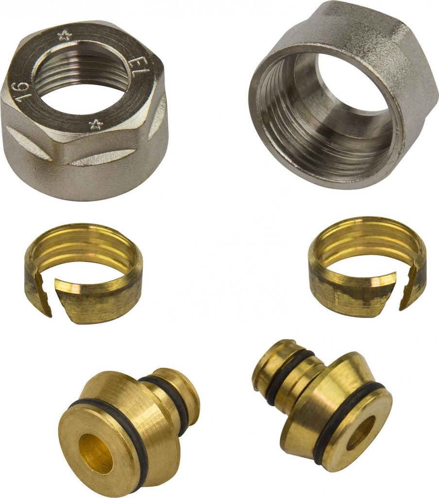 Hahnblock Klemmringverschraubung 3/4 Zoll / 14 x 2,0 mm Verbundrohr