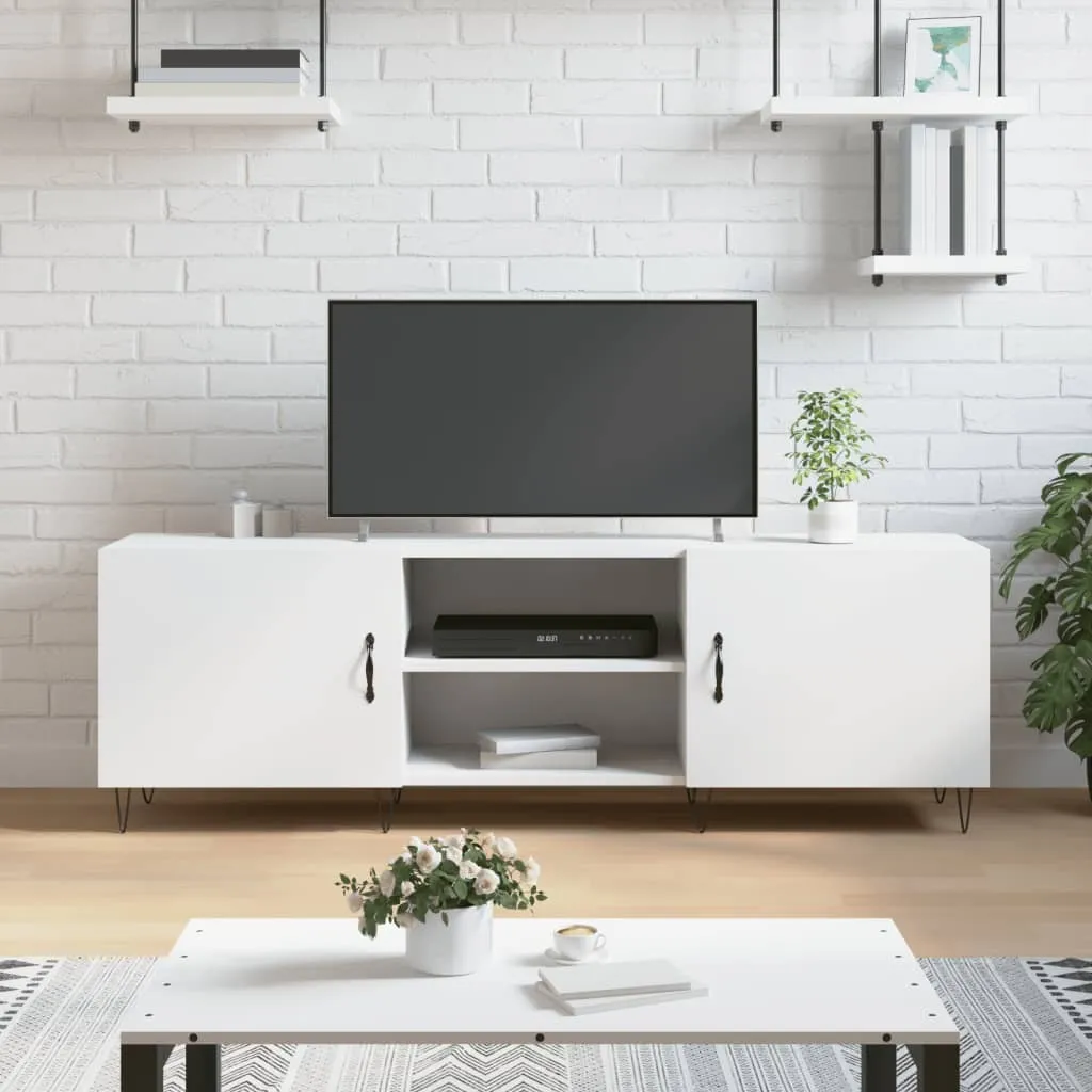 Maison Exclusive Mobile Porta TV Bianco 150x30x50 cm Legno Multistrato