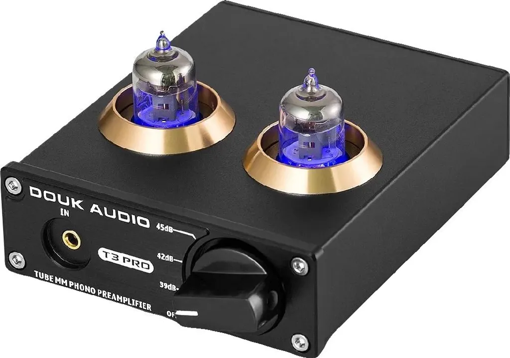 Platine phono préamplifiée avec réglage de gain et boîtier aluminium