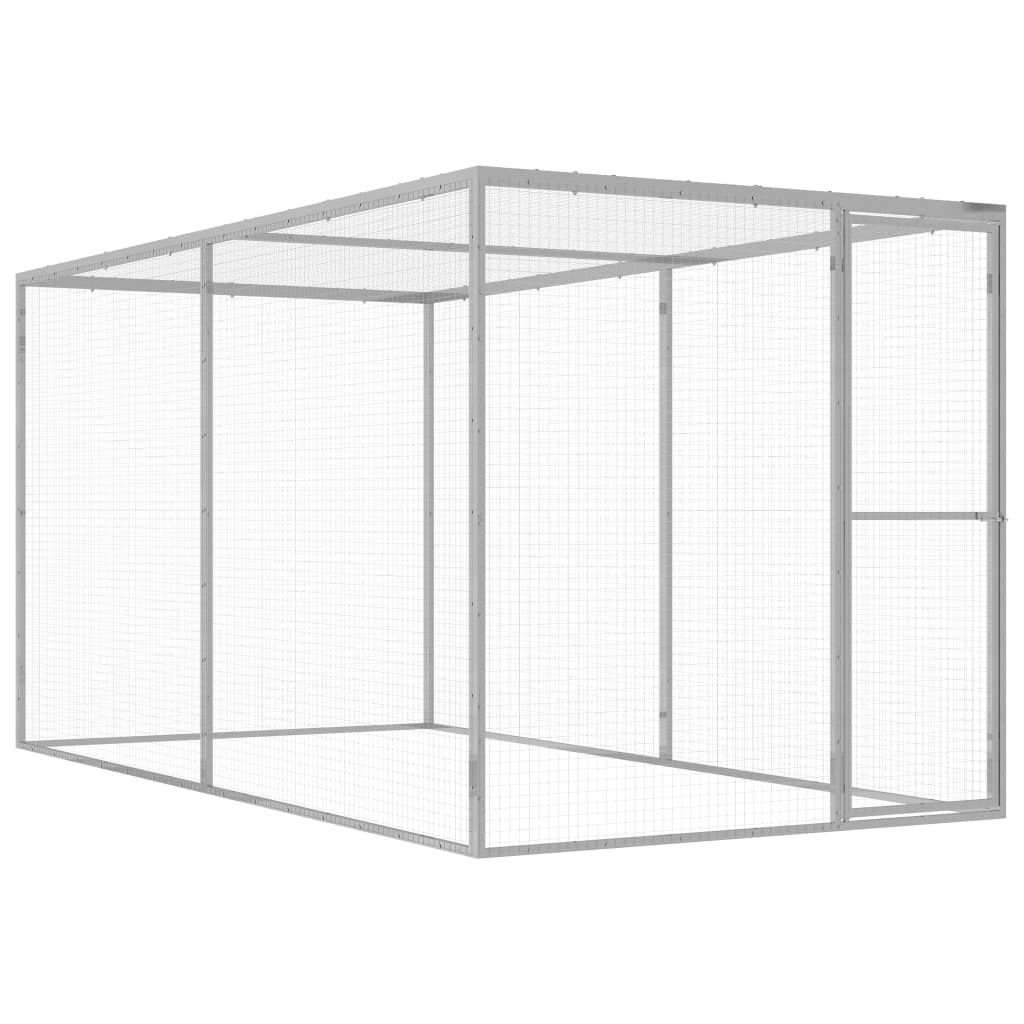 vidaXL Gabbia per gatti 3x1,5x1,5 m Acciaio zincato Immagine del prodotto 